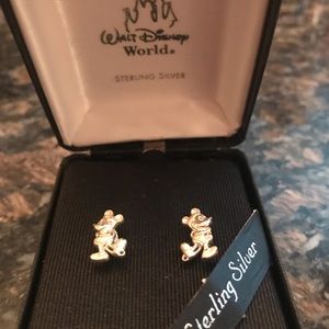 Disney Mickey Mouse Sterling Silver Stud Earrings